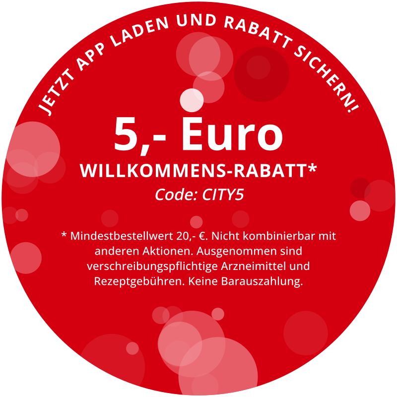 5 Euro Willkommensrabatt mit dem Code CITY5